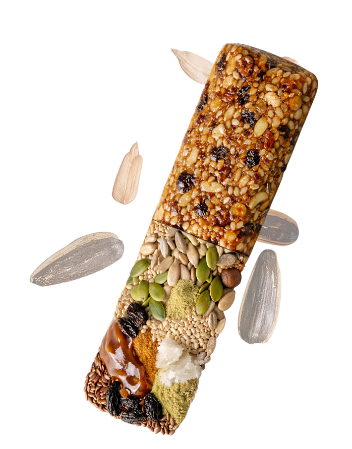 Detailed Ingredients Diagram of FloBites Seed Cycling Bar