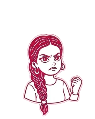 Discomfort illustration representing period bloating and monthly mood swings